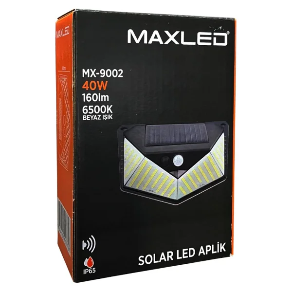 Maxled Mx-9002 40W Sensorlu Solar Led Aplik 6500K - Görsel 3