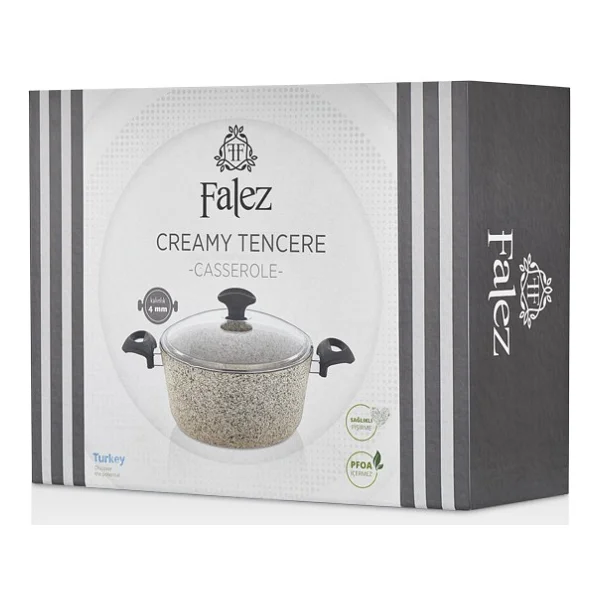 Falez Creamy 20 cm Derin Granit Tencere - Görsel 4
