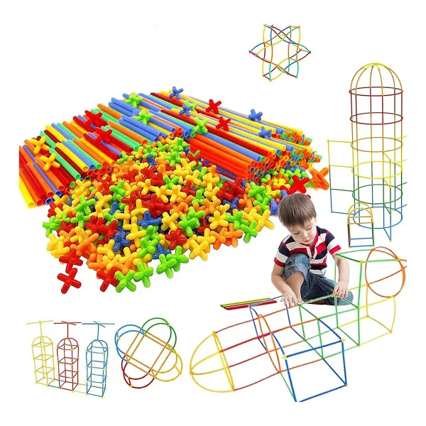 Bambu Çubukları Zeka Hayal Gücü Geliştirici ve Egitici 300 Parça Eğitici Oyuncak Toys - Renkli - Görsel 5