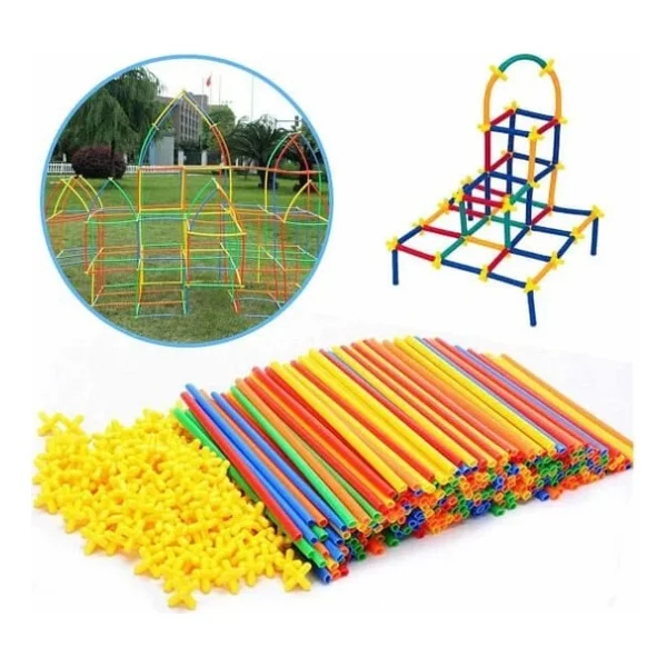Bambu Çubukları Zeka Hayal Gücü Geliştirici ve Egitici 300 Parça Eğitici Oyuncak Toys - Renkli - Görsel 4