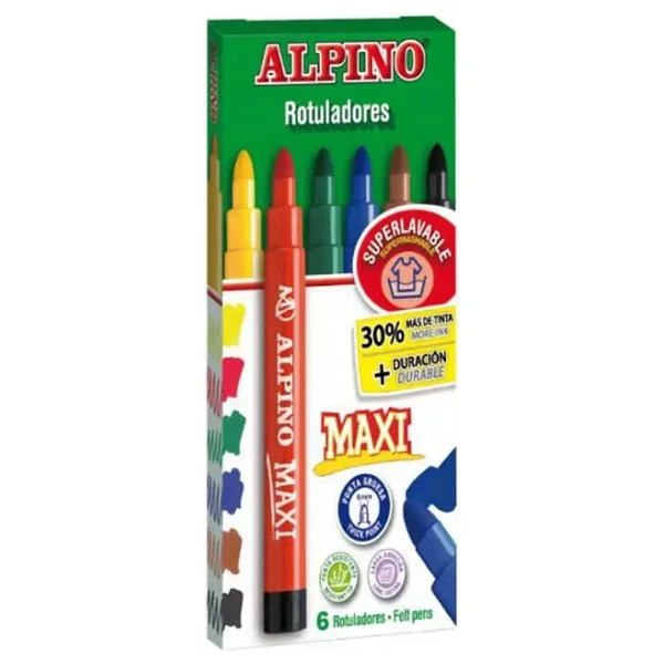 Alpino Maxi 6'lı Keçeli Kalem Seti - Görsel 2