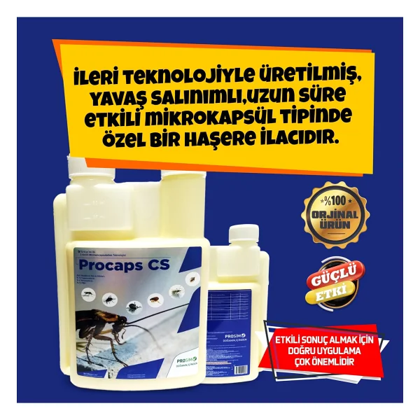 Procaps CS Procaps Hamamböceği Kene Bit Haşere Öldürücü 1 LT Uzun Süre Etkili - Görsel 4