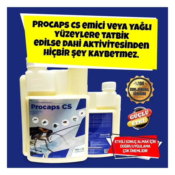Procaps CS Procaps Hamamböceği Kene Bit Haşere Öldürücü 1 LT Uzun Süre Etkili - Görsel 5