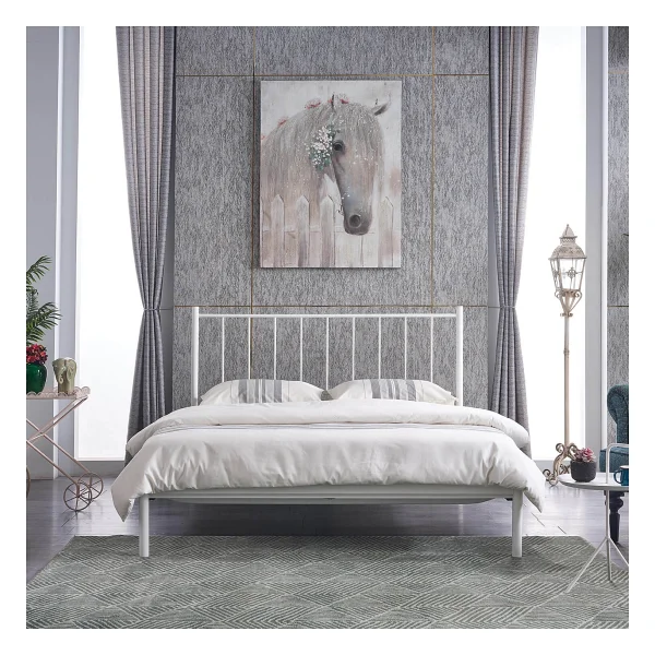 Unimet Falez-ST Metal Karyola - Beyaz - Konik Geçme - Konfor Destekli Latalı - 140x190/140x200/150x200/160x200 - 160 x 200 cm - Görsel 4