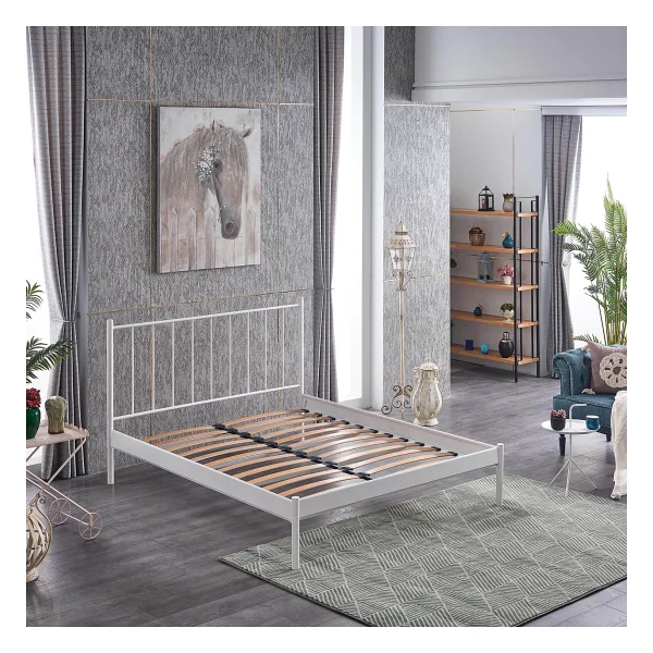 Unimet Falez-ST Metal Karyola - Beyaz - Konik Geçme - Konfor Destekli Latalı - 140x190/140x200/150x200/160x200 - 160 x 200 cm - Görsel 5
