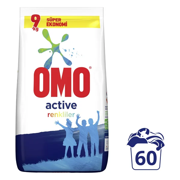Omo Active Renkliler için 9 kg Toz Deterjan - Görsel 6