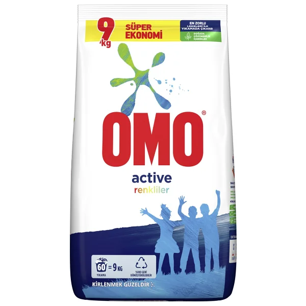 Omo Active Renkliler için 9 kg Toz Deterjan - Görsel 2