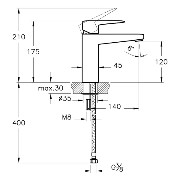 Artema Root Square A42731 Lavabo Bataryası - Görsel 3