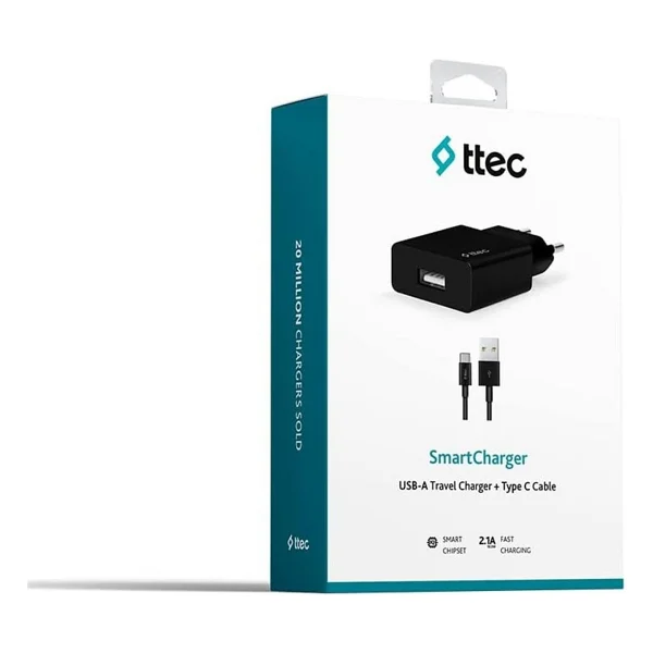 Ttec SmartCharger 2SCS20CS Type-C Kablolu Siyah Şarj Aleti - Görsel 4