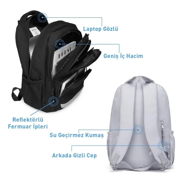Smart Bags 3234 Mor Kalemlik + Okul Çantası - Görsel 5