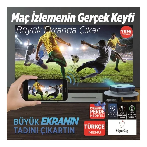 Vankyo Leisure 410 90 Lümen Wi-Fi LED Projeksiyon Cihazı - Görsel 6
