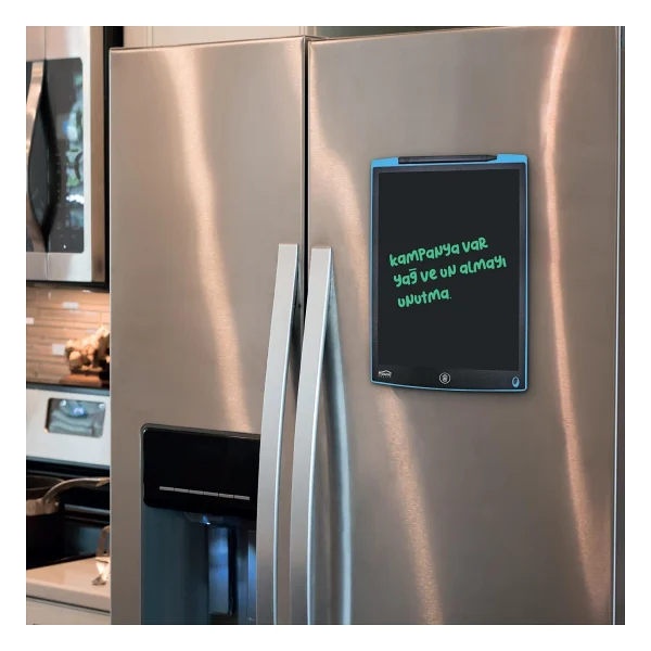 House Pratik HP45 LCD Pilli Mıknatıslı Yazı Tahtası 12 inç Mavi - Görsel 3