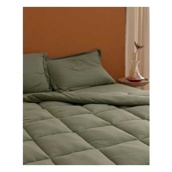 Madame Coco Bobigny Mint Yeşili Pamuklu Supersoft Çift Kişilik Comfort Set - Görsel 2