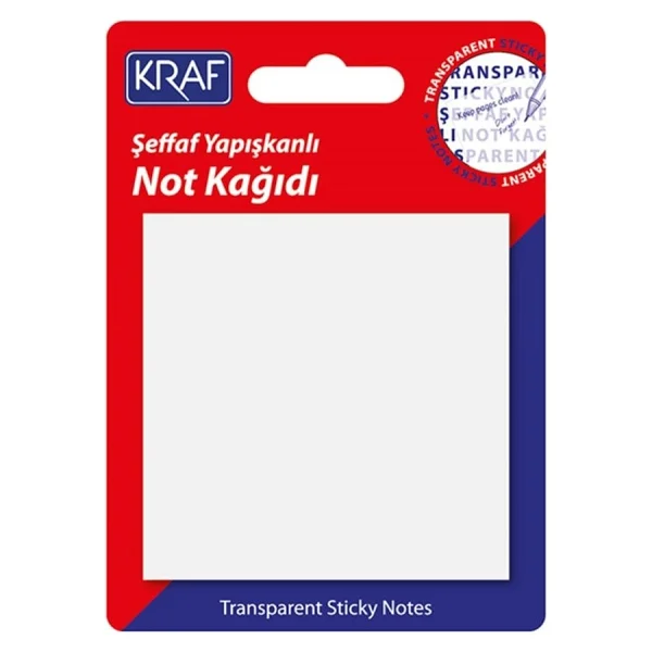 Kraf Yapışkanlı Şeffaf Not Kağıdı 76X76 Mm 50 Yp Transparan - Görsel 6