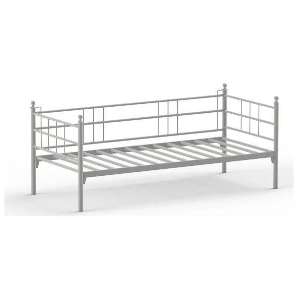Unimet Soho Daybed Tek Kişilik Sedir Divan Metal Karyola Beyaz - 90 x 190 cm - Görsel 4