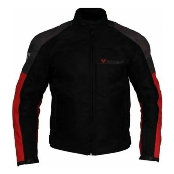 Venom Dynamic Kadın Koyu Gri-Kırmızı-Siyah 4 Mevsim Motosiklet Montu - Görsel 2