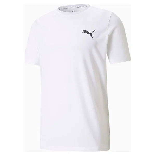 Puma Active Small Logo 586725-02 Kısa Kollu Bisiklet Yaka Beyaz Erkek Tişört - Görsel 8