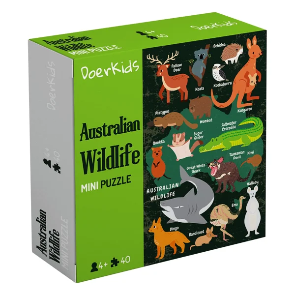 Doerkids Avustralya Vahşi Yaşam Eğitici Mini Puzzle 40 Parça 268691 - Görsel 7