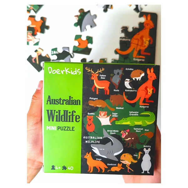 Doerkids Avustralya Vahşi Yaşam Eğitici Mini Puzzle 40 Parça 268691 - Görsel 5