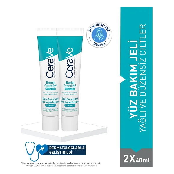 Cerave Akneye Eğilimli Ciltler İçin Yüz Bakım Jeli 40 ml 2 Adet - Görsel 2