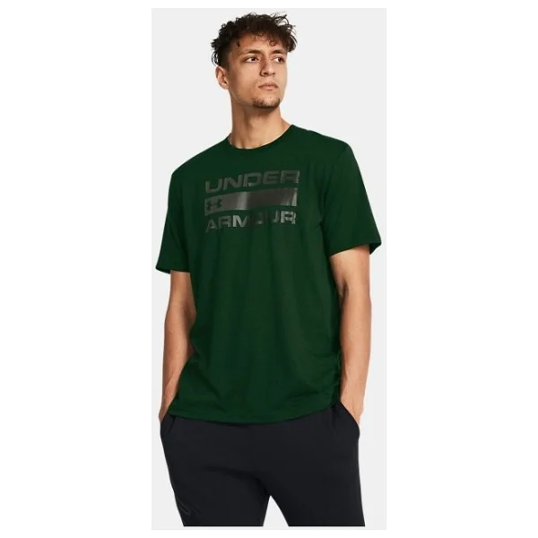 Under Armour Team Issue Wordmark 1329582-338 Yeşil Kısa Kollu Bisiklet Yaka Erkek Tişört - Görsel 8