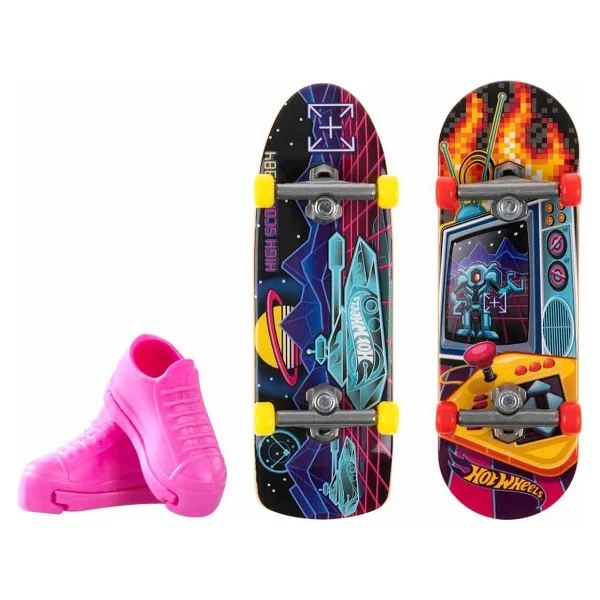 Hot Wheels Skate Retro Temalı İkili Parmak Kaykay ve Ayakkabı HXL17 - Görsel 2
