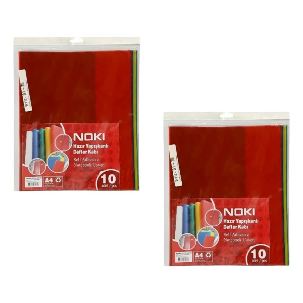 Noki 10'lu Hazır Defter Kabı A4 Karışık Yapışkanlı 2 Paket - Görsel 2
