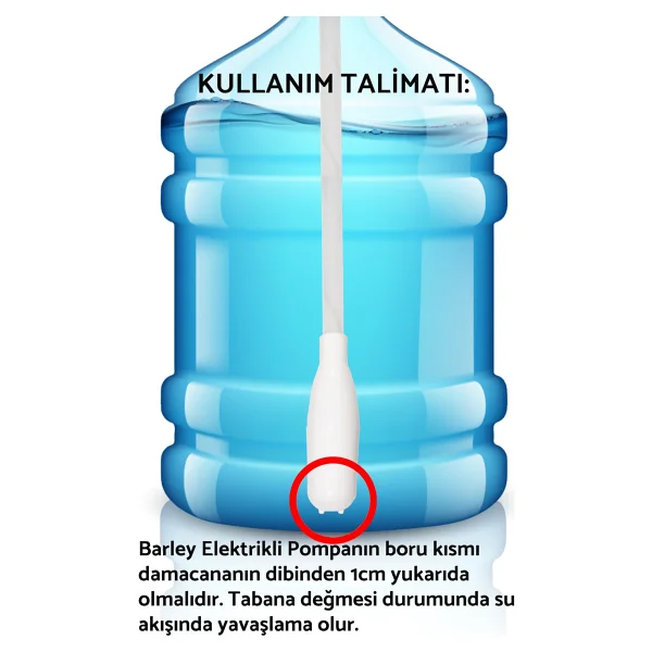 Barley Elektrikli Damacana Su Pompası Adaptörlü Plastik 19 Litre Standart Damacana Uyumlu Yerli Ürün - Görsel 3