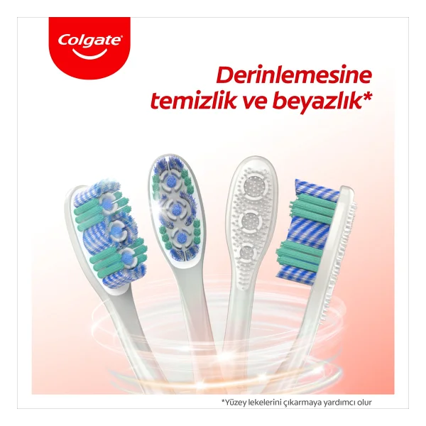 Colgate 360 Optik Beyaz Orta 2'li Diş Fırçası - Görsel 9