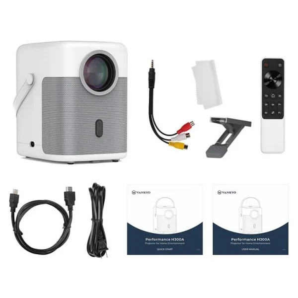 Vankyo H300A Full HD Wi-Fi Android Taşınabilir Beyaz Projeksiyon Cihazı - Görsel 10