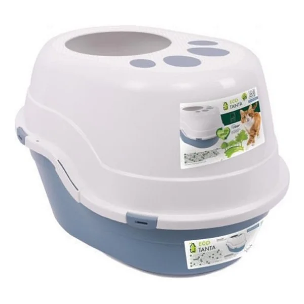 M-Pets Eco Tanta Ocean Blue Üstten Kapaklı Kedi Tuvaleti - Görsel 3
