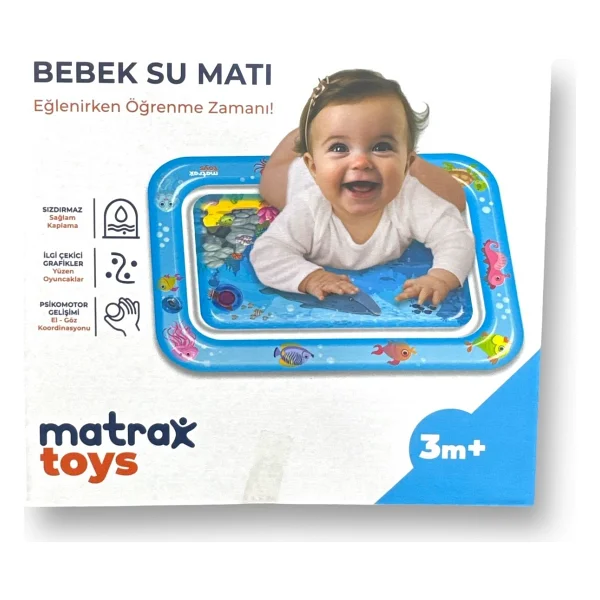 Dayanıklı Şişirilebilen Bebek Su Aktivite ve Oyun Matı - Görsel 4
