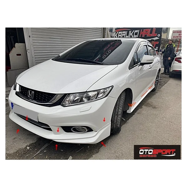 OTOSPORT Honda Civic Fb7 Ön Tampon Eki Fiberglass Boyasız - Görsel 2