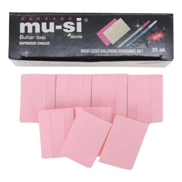 Mu-şi Çizgi Taşı Pembe Renk 25 Adet - Görsel 3