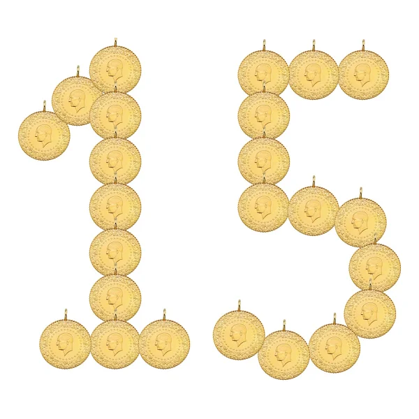 15'li Çeyrek Altın Eski Tarihli - Görsel 3