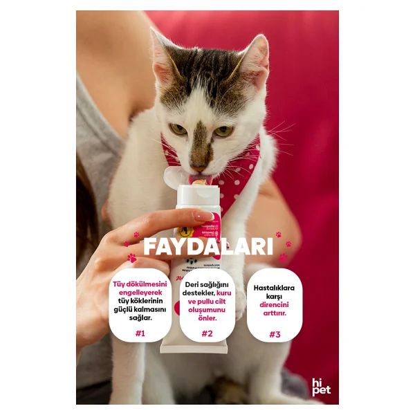 Hipet Tüy Dökülme Engelleyici Malt Kedi Macunu - Görsel 2