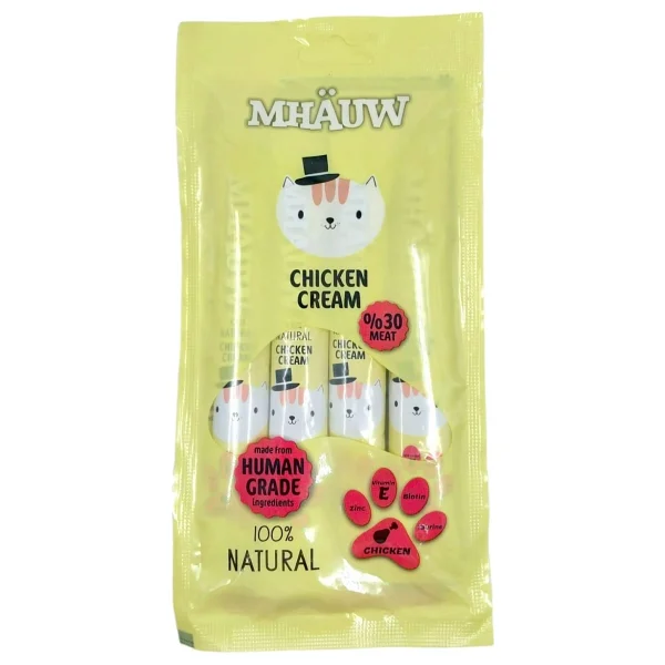 Mhauw Tavuklu 4x15 gr Krema Kedi Ödül Maması - Görsel 2