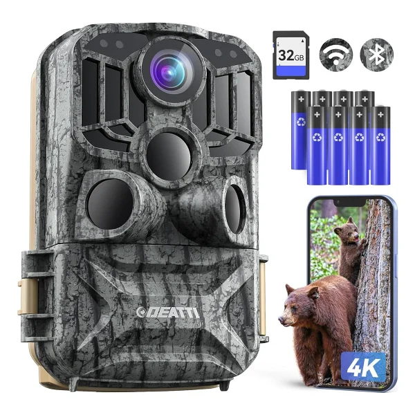 Quick Stoq Trail Oyun Kamerası - Gece Görüşlü 4K 48MP Av Kamerası 0.1s Tetik Hareket Aktif - Görsel 6