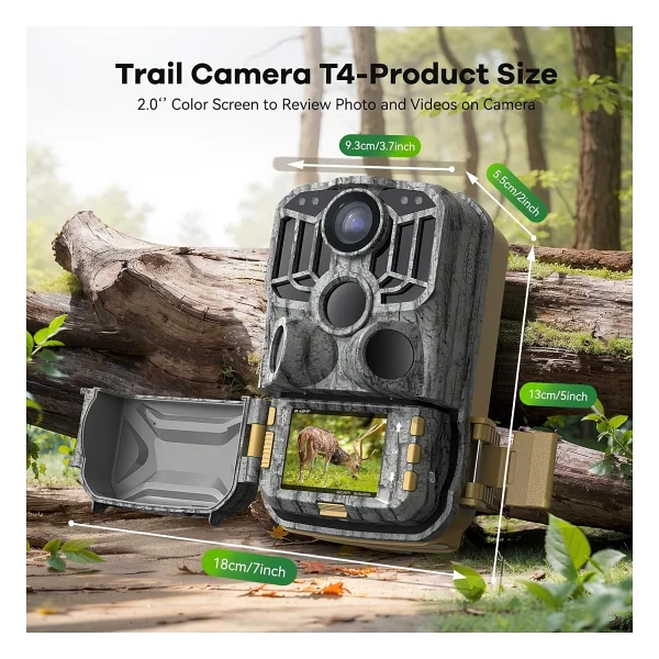 Quick Stoq Trail Oyun Kamerası - Gece Görüşlü 4K 48MP Av Kamerası 0.1s Tetik Hareket Aktif - Görsel 3