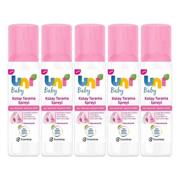 Uni Baby 200 ml 5 Adet Kolay Tarama Spreyi - Görsel 2