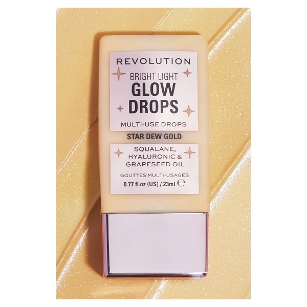 Revolution Bright Light Glow Drops Star Dew Gold Likit Highlighter - Görsel 6