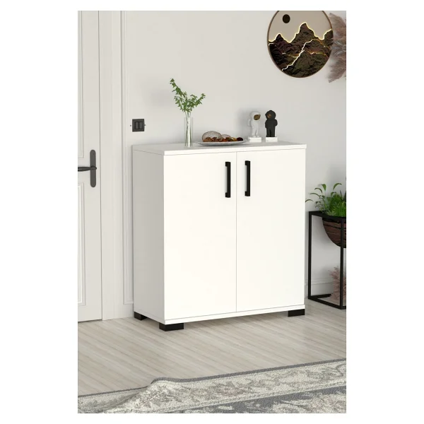 Moonlife Athena 4 Raflı 2 Kapaklı Çok Amaçlı Dolap - Görsel 2