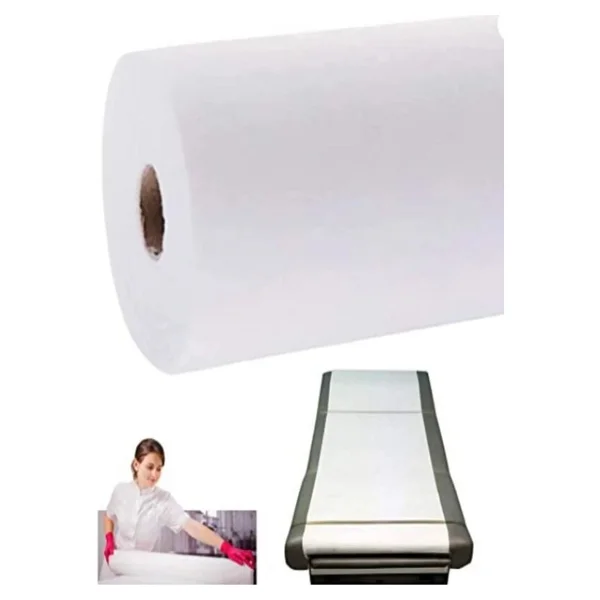 Fabemax Lamineli Muayene Masa Örtüsü Sedye Örtüsü Masaj Örtüsü Rulo Sıvı Geçirmez Yatak Örtüsü Beyaz Rulo - 6 Adet - Görsel 4