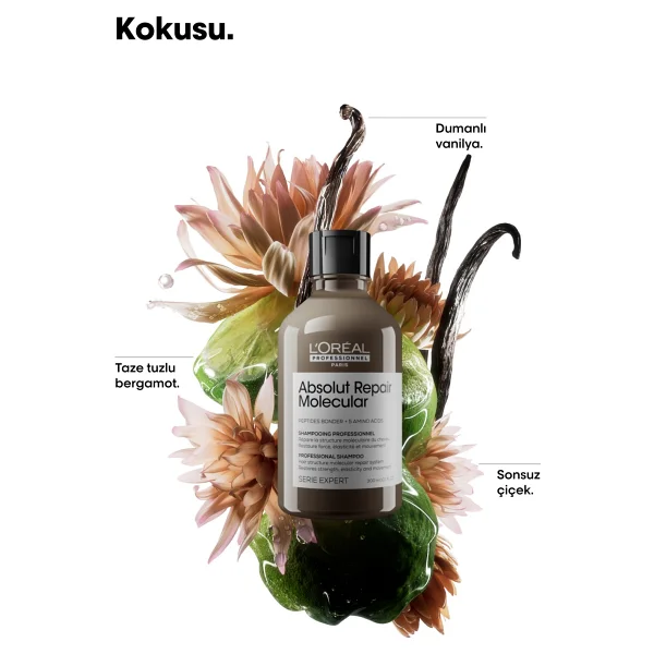 L'Oreal Paris Professionnel Absolut Repair Molecular 300 ml Sülfatsız Şampuan - Görsel 5