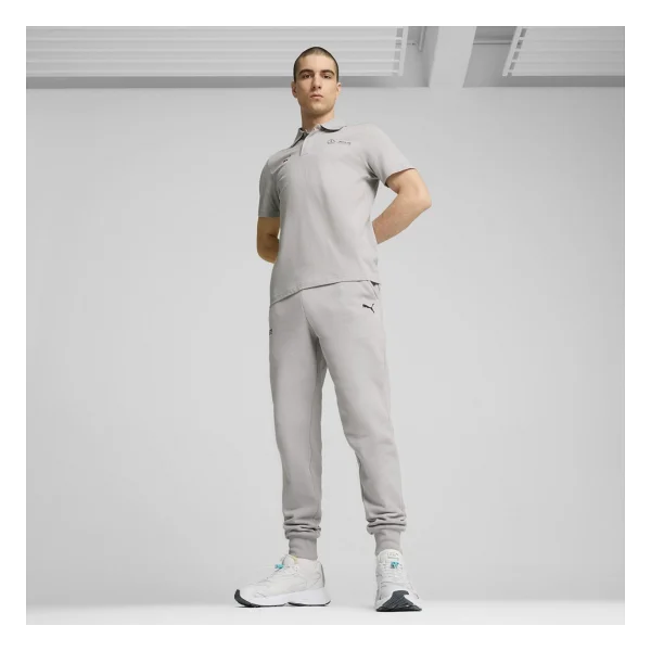 Puma Mercedes AMG Petronas F1 Essentials 627352-02 Gri Kısa Kollu Polo Yaka Erkek Tişört - Görsel 5