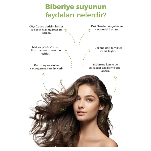 Leogg Natural Biberiye Suyu Güçlendirici Saç Toniği Seyreltilmemiş Doğal ve Saf 250 ml - Görsel 3