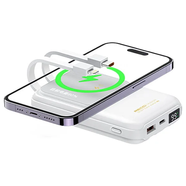 Recci RPB-W10 Polaris 10000 mAh Hızlı Şarj Kablosuz Powerbank - Görsel 3
