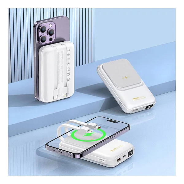 Recci RPB-W10 Polaris 10000 mAh Hızlı Şarj Kablosuz Powerbank - Görsel 4
