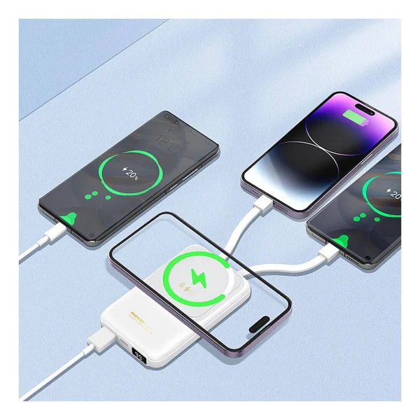 Recci RPB-W10 Polaris 10000 mAh Hızlı Şarj Kablosuz Powerbank - Görsel 5