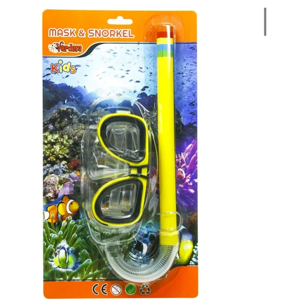 Vardem MonsterÇocuk - Kartela Maske Şnorkel Set Çocuk M301S01 - Sarı - Görsel 2